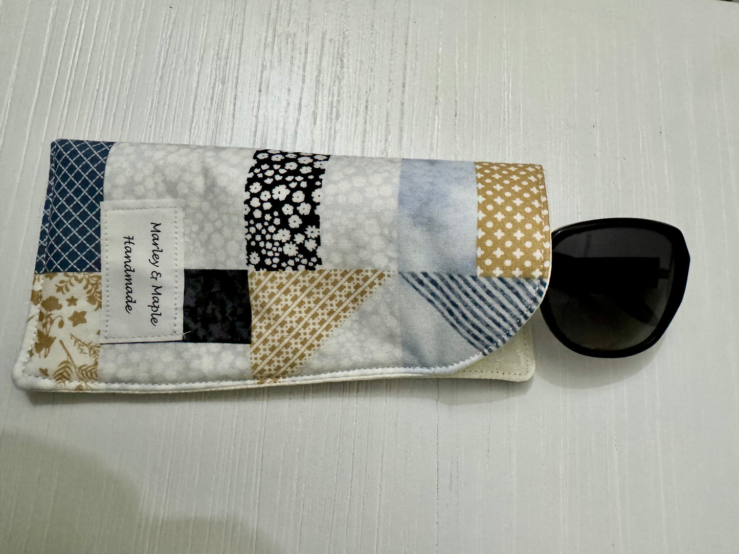 Glasses Case Blue Patchwork